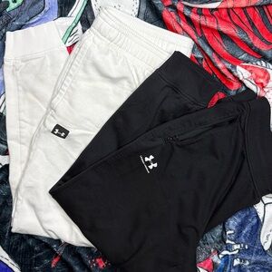 Under Armour Mens 1-Black Joggers & 1-White Joggers